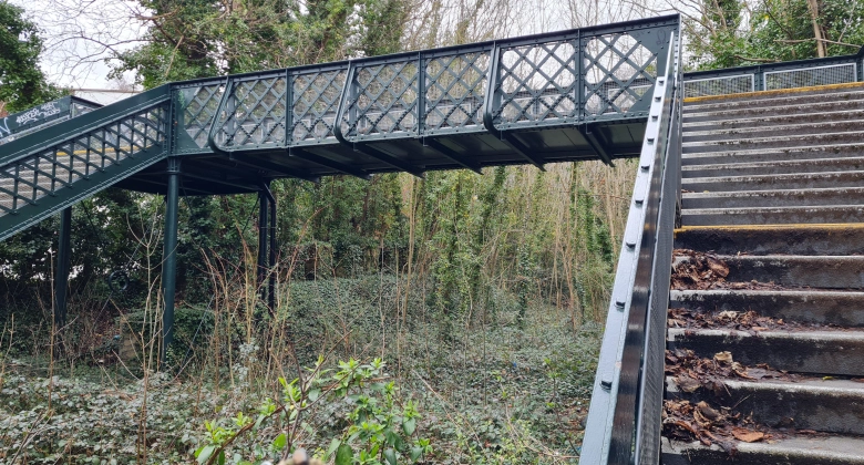 The site of Spencer Road Halt still has an active station footbridge which is maintained by Network Rail.