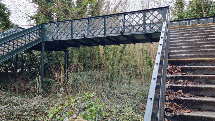 The site of Spencer Road Halt still has an active station footbridge which is maintained by Network Rail.